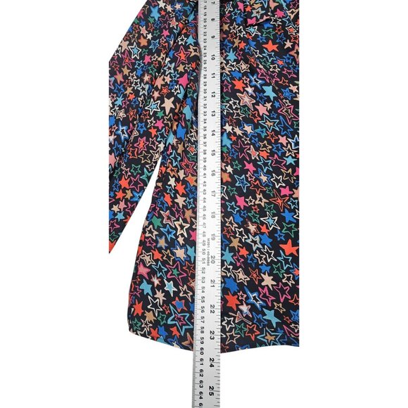 J. Crew Womens One-Shoulder Kaleidoscope Star Top Size 4 Black Multicolor - Picture 5 of 8